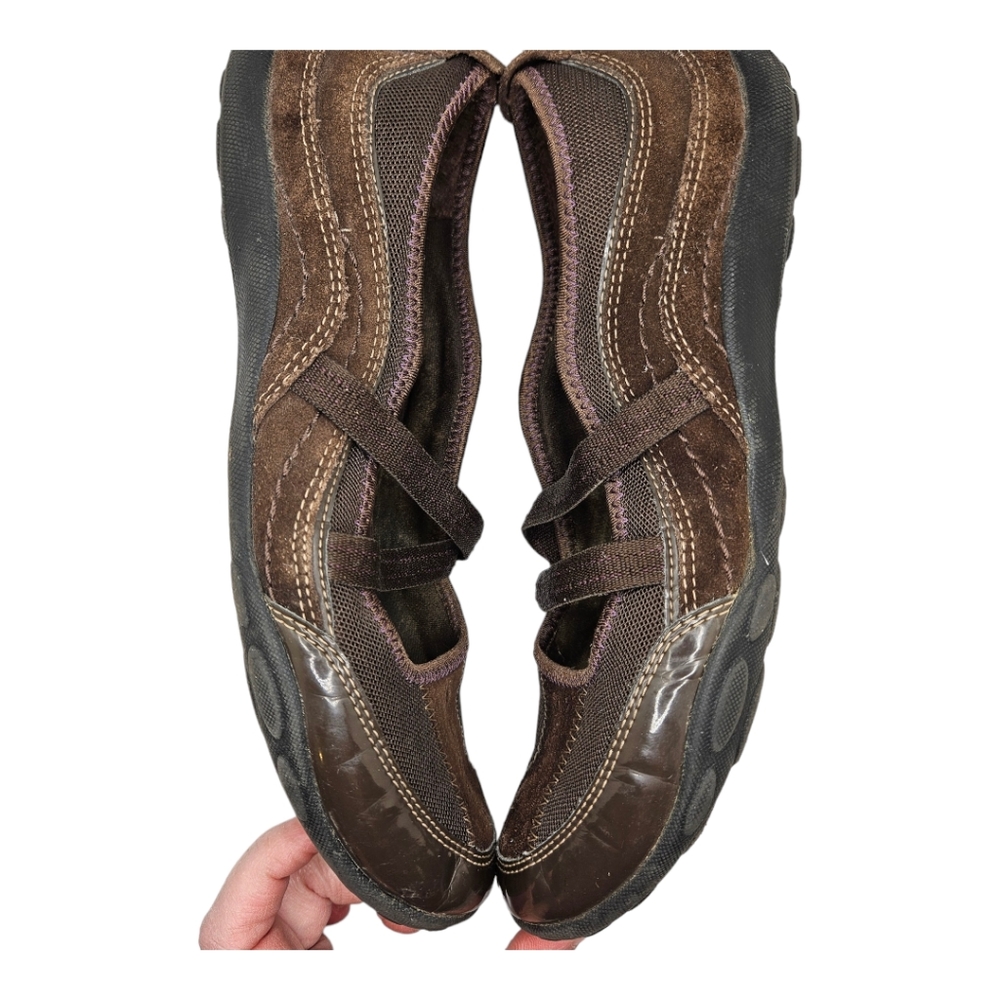 Clarks Privo Brown Suede and Nylon Mary Jane Slip-on Size 9M - Picture 6 of 6
